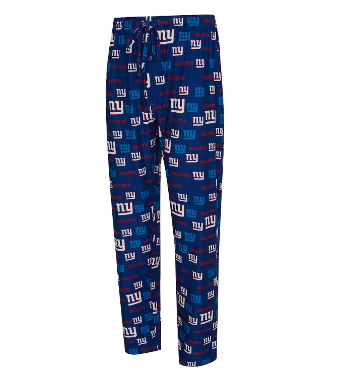 New York Giants  Concept Sports Men's Mosica All Over Print Sleep Pants