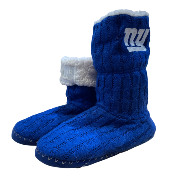 New York Giants Women's Fold Over Knit Cable Boots