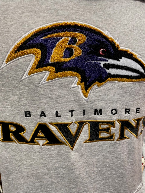 Baltimore Ravens Ultra Game Pullover Hoodie-Gray