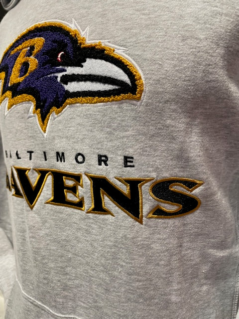 Baltimore Ravens Ultra Game Pullover Hoodie-Gray