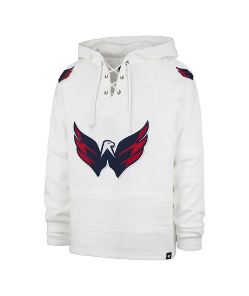 Washington Capitals '47 Superior White Wash Lacer Hoodie