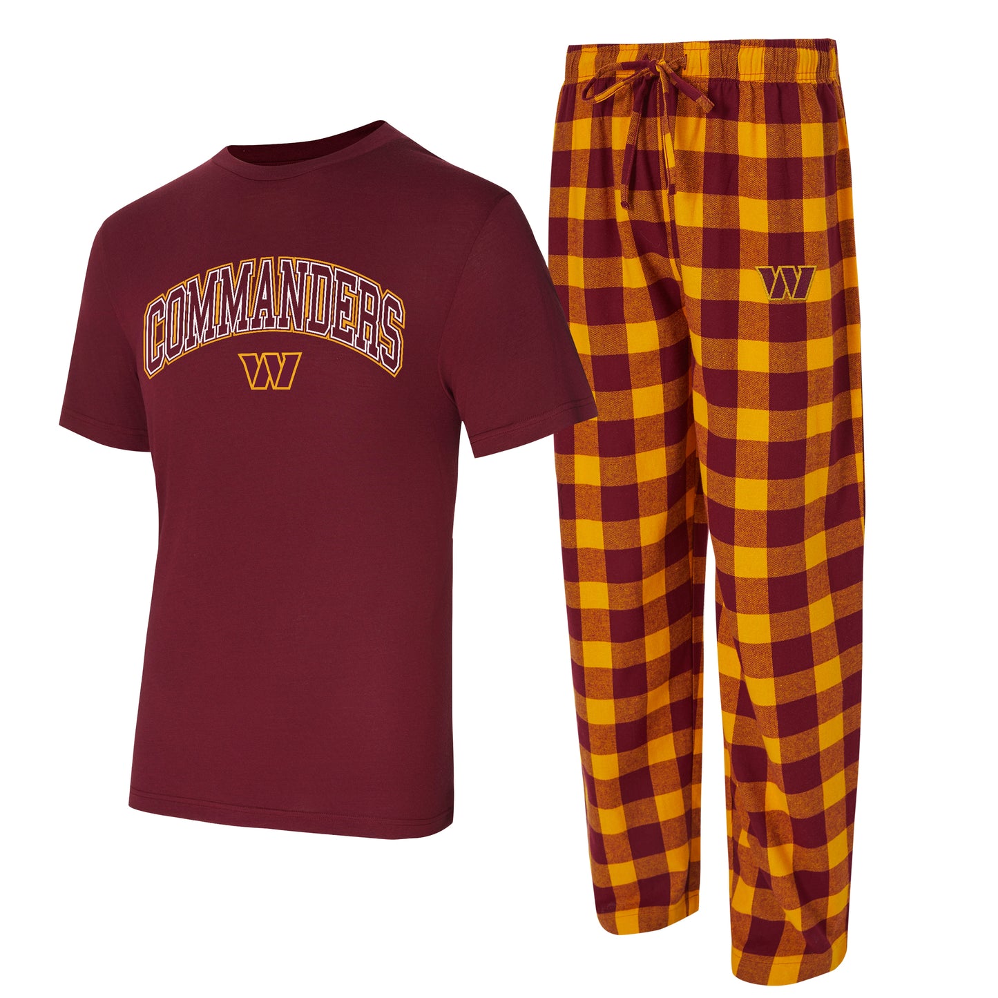 Washington Commanders Concepts Sport Avondale T-Shirt & Flannel Pants Set -Burgundy/Gold