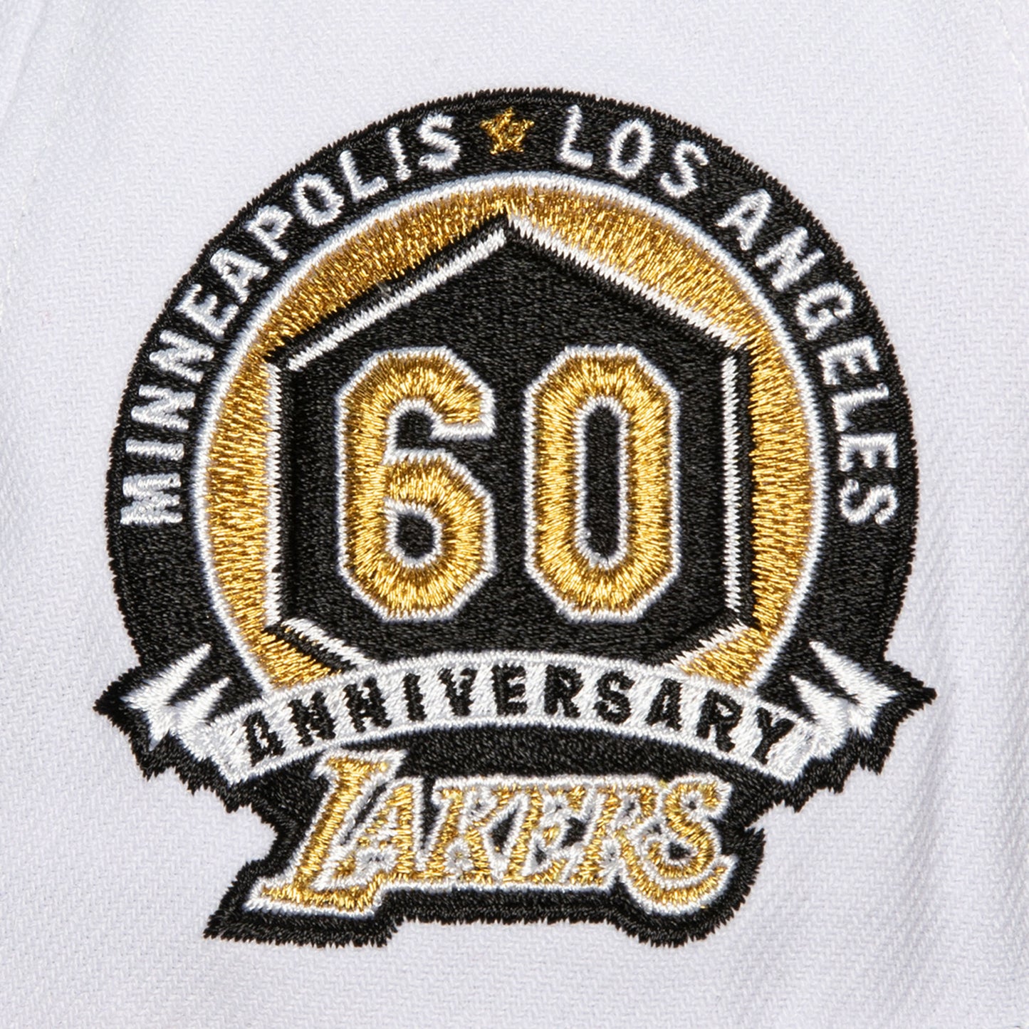 Los Angeles Lakers Mitchell & Ness MVP Hardwood Classic White/Gold Snapback Hat