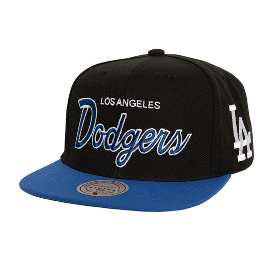 Los Angeles Dodgers Mitchell & Ness Evergreen Script Snap Back Hat - Royal / Black