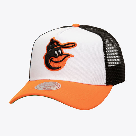Baltimore Orioles Mitchell & Ness Pro-Pinch Trucker Snap Back Hat