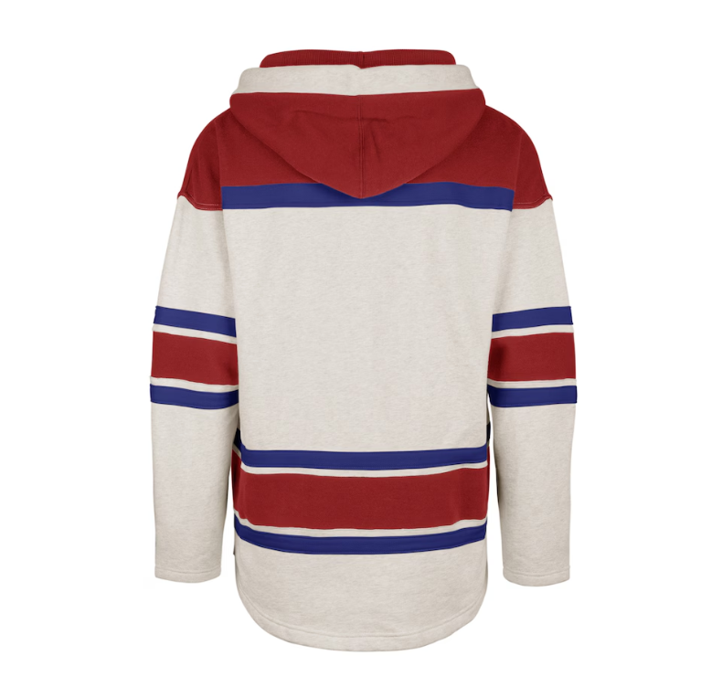 Washington Capitals '47 Oatmeal Rockaway Lace-Up Pullover Hoodie
