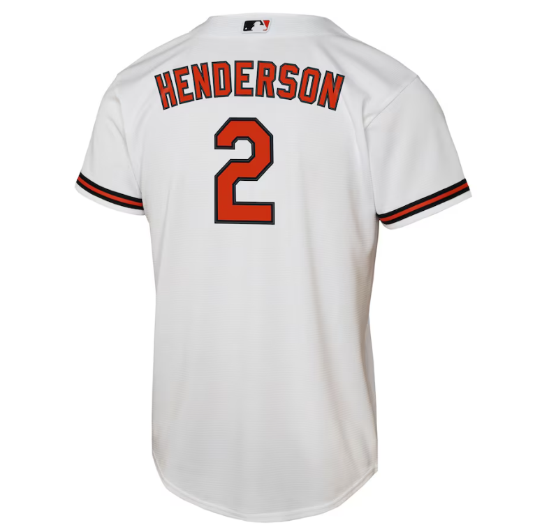 Baltimore Orioles Nike #2 Gunner Henderson Pre-School Kids Jersey- White