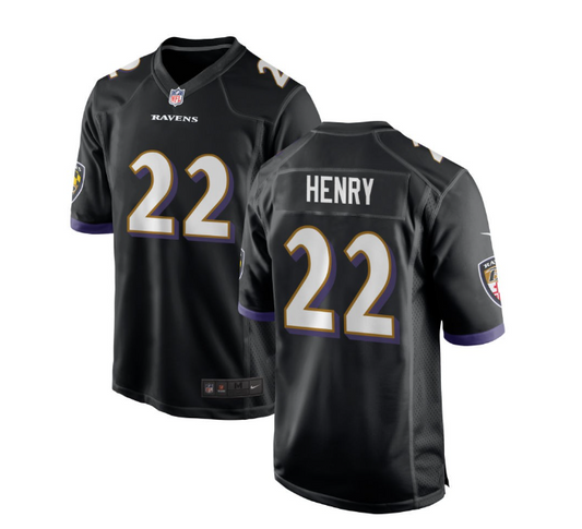 Baltimore Ravens Nike #22 Derrick Henry Youth Game Jersey - Black