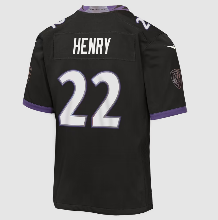 Baltimore Ravens Nike #8 Derrick Henry  Pre-school Kids Jersey- Darkness Black