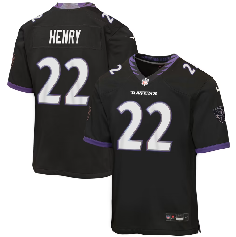 Baltimore Ravens Nike #8 Derrick Henry  Pre-school Kids Jersey- Darkness Black
