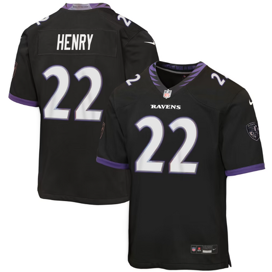 Baltimore Ravens Nike #8 Derrick Henry  Pre-school Kids Jersey- Darkness Black