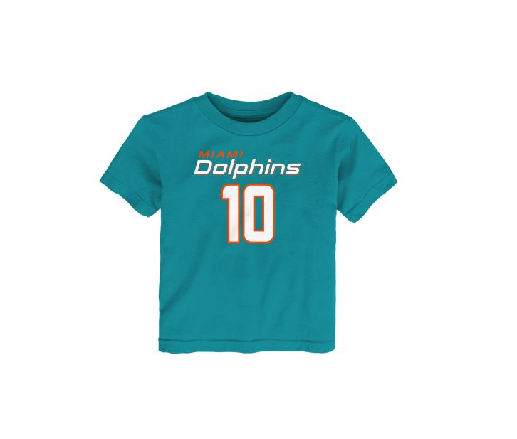Miami Dolphins #10 Tyreek Hill Toddler Player T-shirt- Aqua