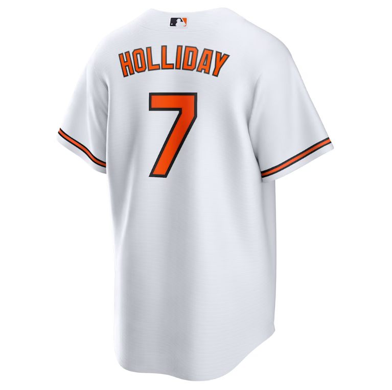Baltimore Orioles Youth # 7 Jackson Holliday Home White Jersey