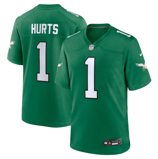 Philadelphia Eagles #1 Jalen Hurts Nike Game Day Mens Jersey - Kelly Green