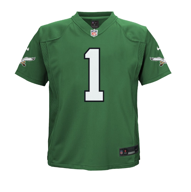 Philadelphia Eagles Nike #1 Jalen Hurts Toddler Nike Kelly Green Game Jersey