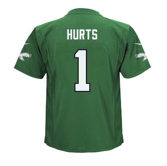 Philadelphia Eagles Nike #1 Jalen Hurts Toddler Nike Kelly Green Game Jersey