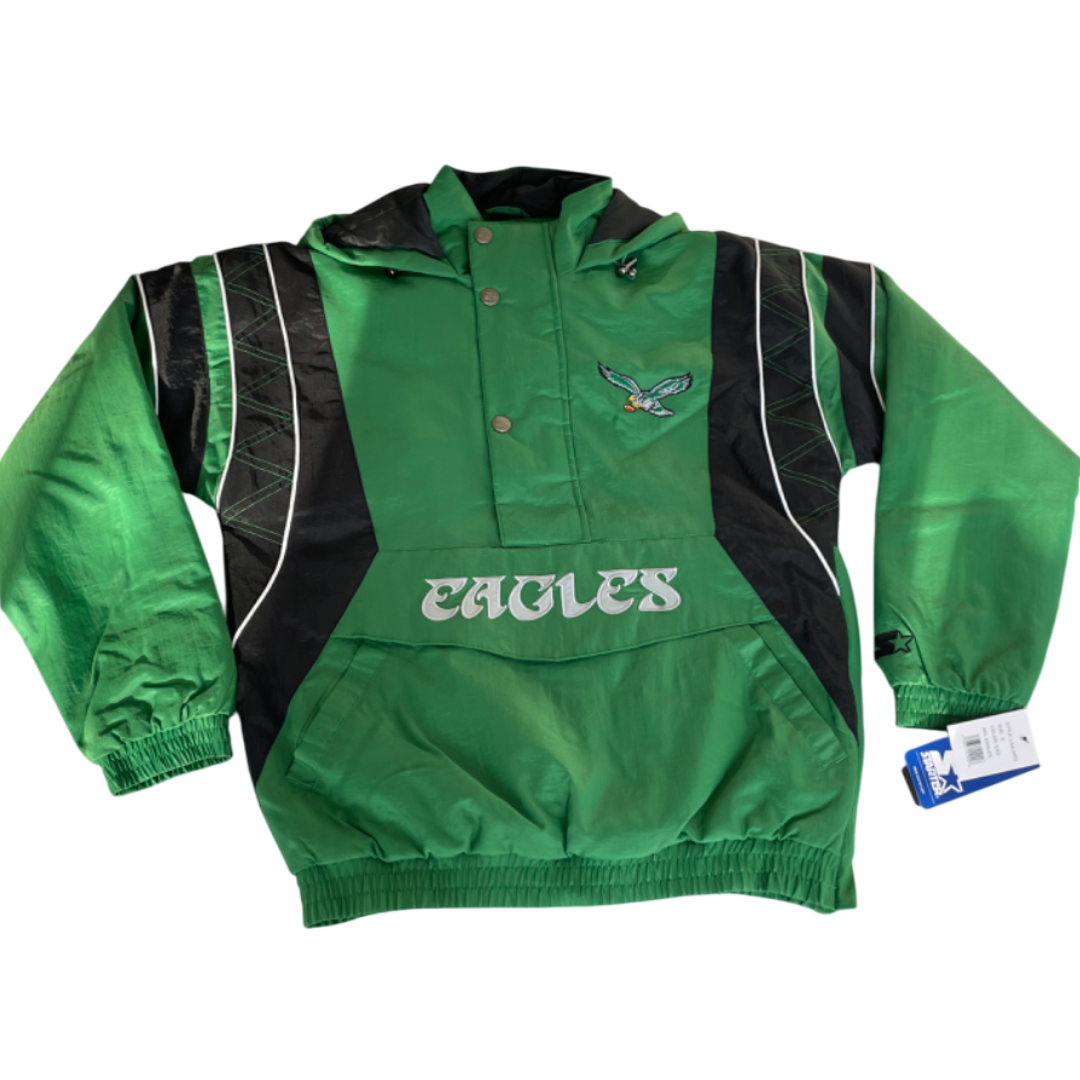 Philadelphia Eagles Starter Charger 1/2 Zip Pullover Men's Hooded Jacket