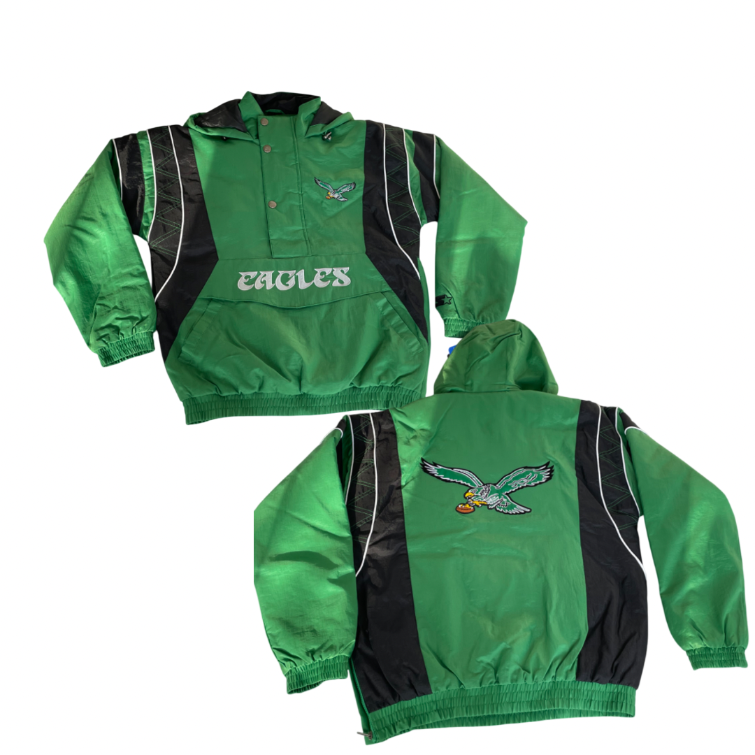 Philadelphia Eagles Starter Charger 1/2 Zip Pullover Men's Hooded Jacket