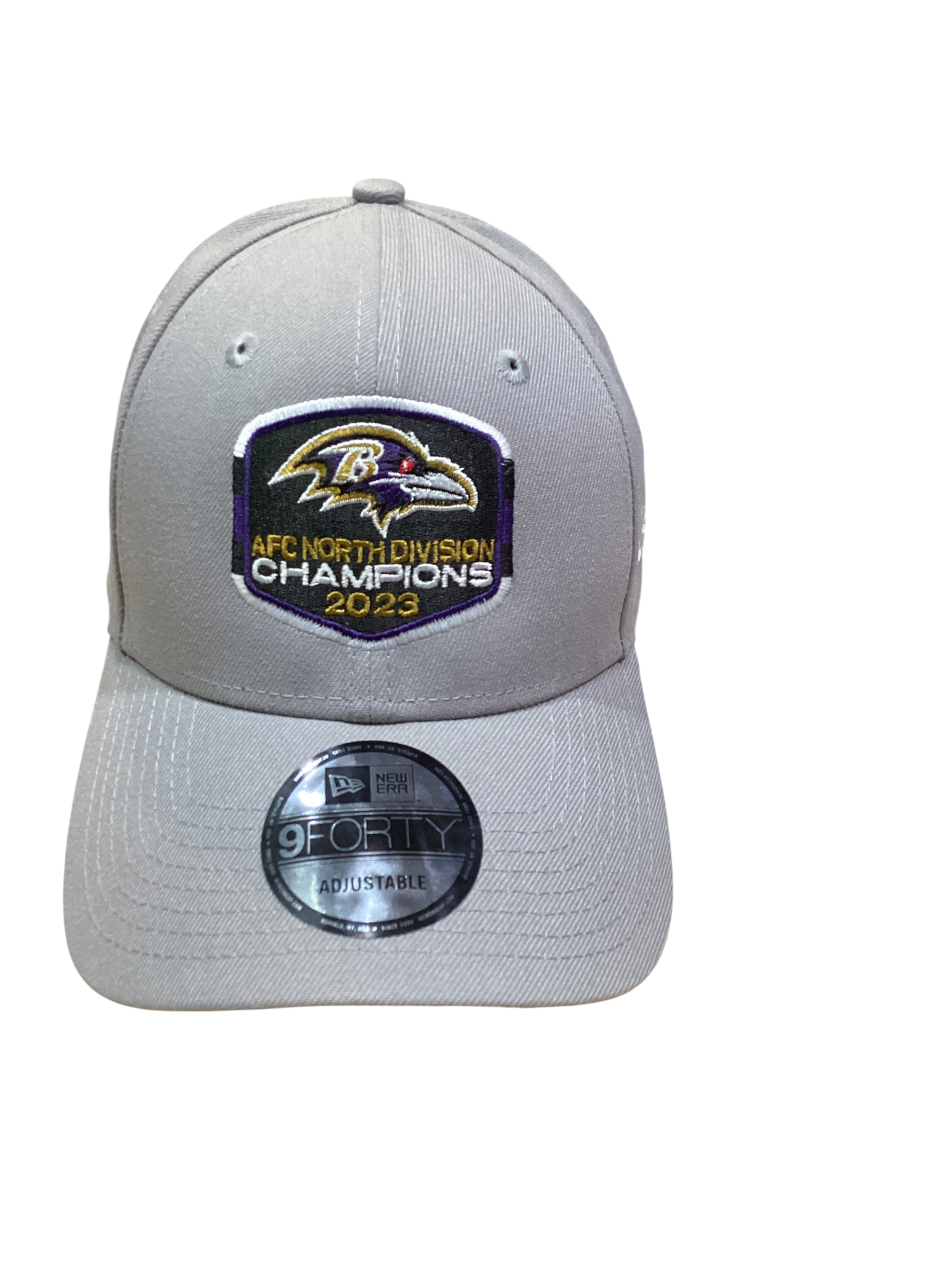 Baltimore Ravens 2023 Alt. AFC North Lockerroom Champions 9Forty Hat - Gray