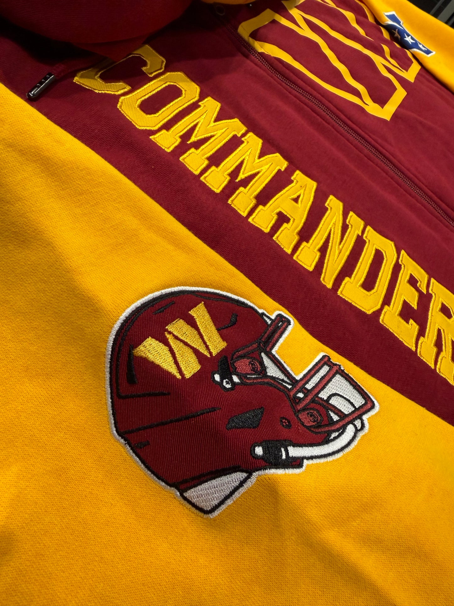 Washington Commanders Game On Full Zip Hoodie- Burgundy
