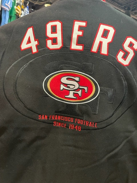 San Francisco 49ers JH Desgin 5 Time Commemorative Reversible Wool Nylon Men's Jacket