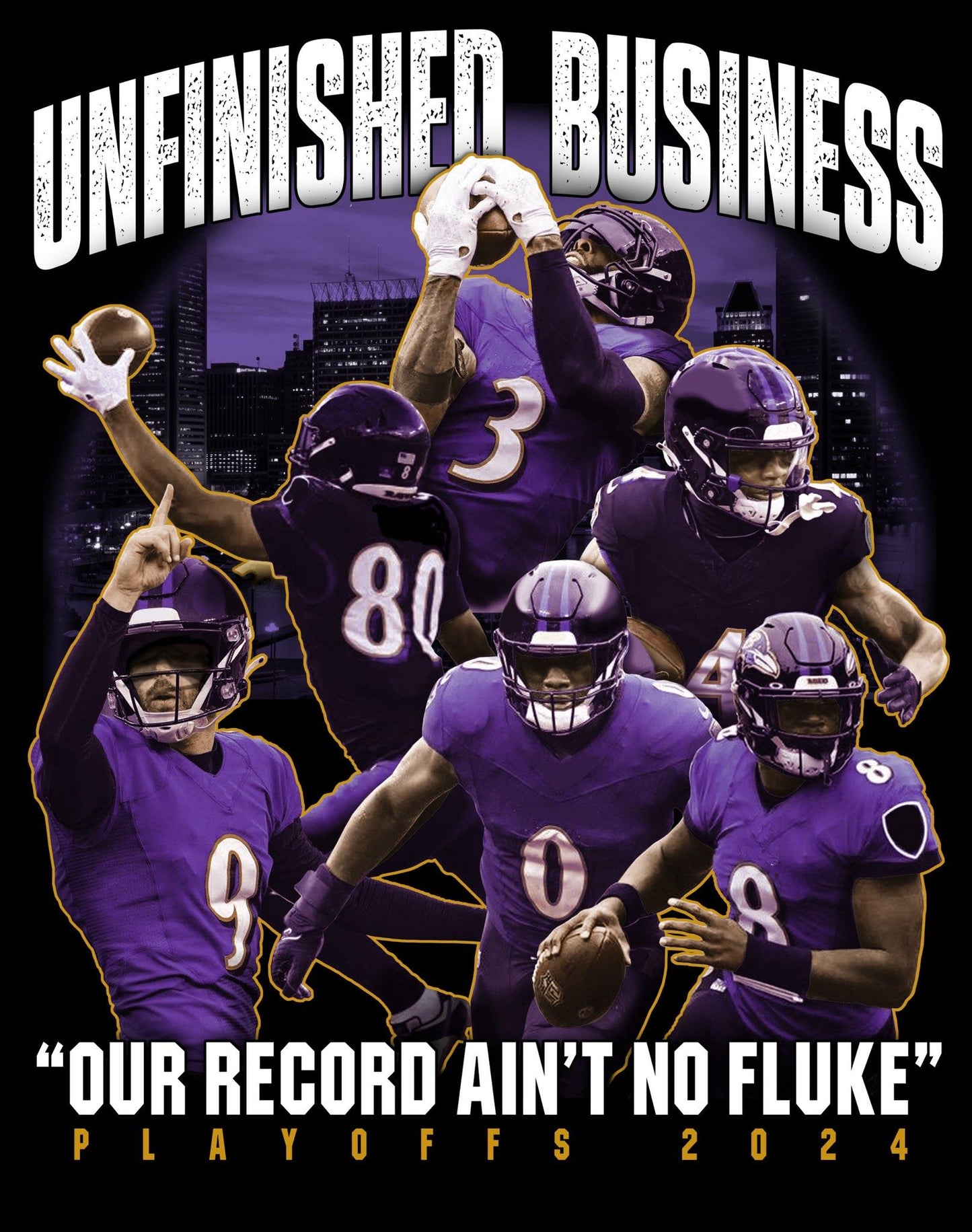 Baltimore Ravens 2023 Playoff’s Unfinished Business Black Hoodie