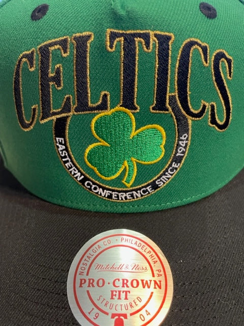Boston Celtics Mitchell & Ness Crown Jewels Pro Snapback Hat