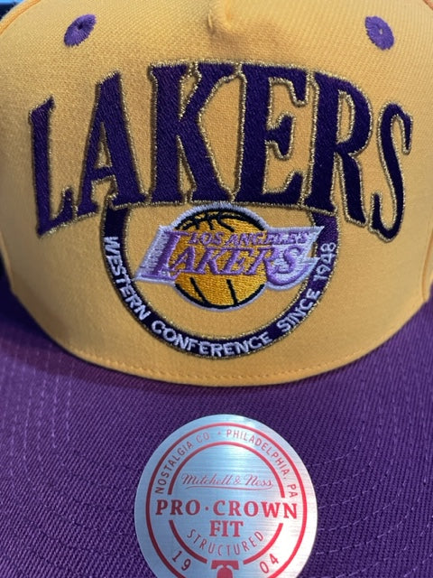 Los Angeles Lakers Mitchell & Ness Crown Jewels Pro Snapback Hat