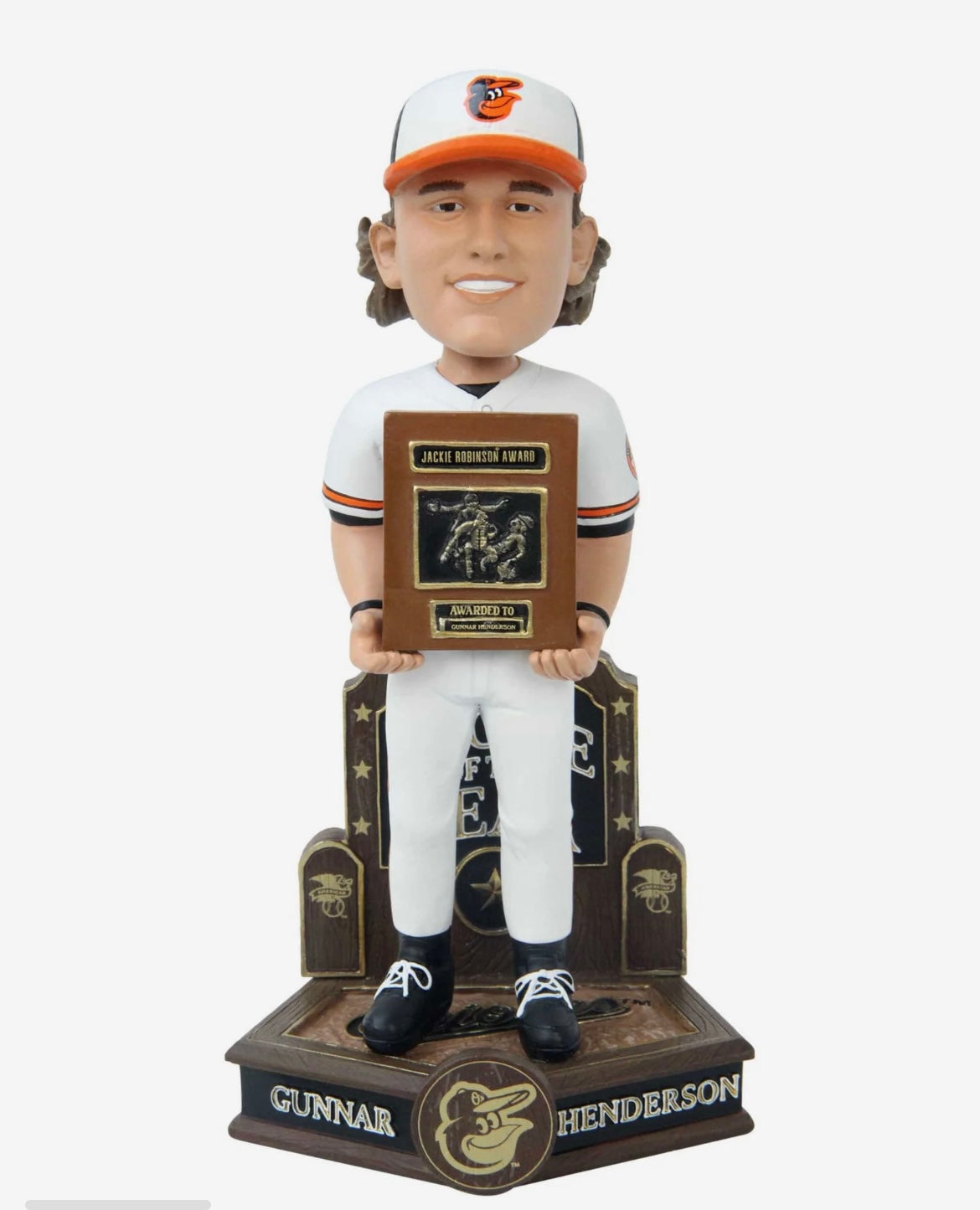 Baltimore Orioles Forever Collectibles Gunnar Henderson 2023 AL Rookie of The Year Award Bobblehead
