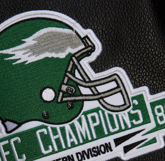 Philadelphia Eagles Mitchell & Ness Wool Black Out Varsity Jacket