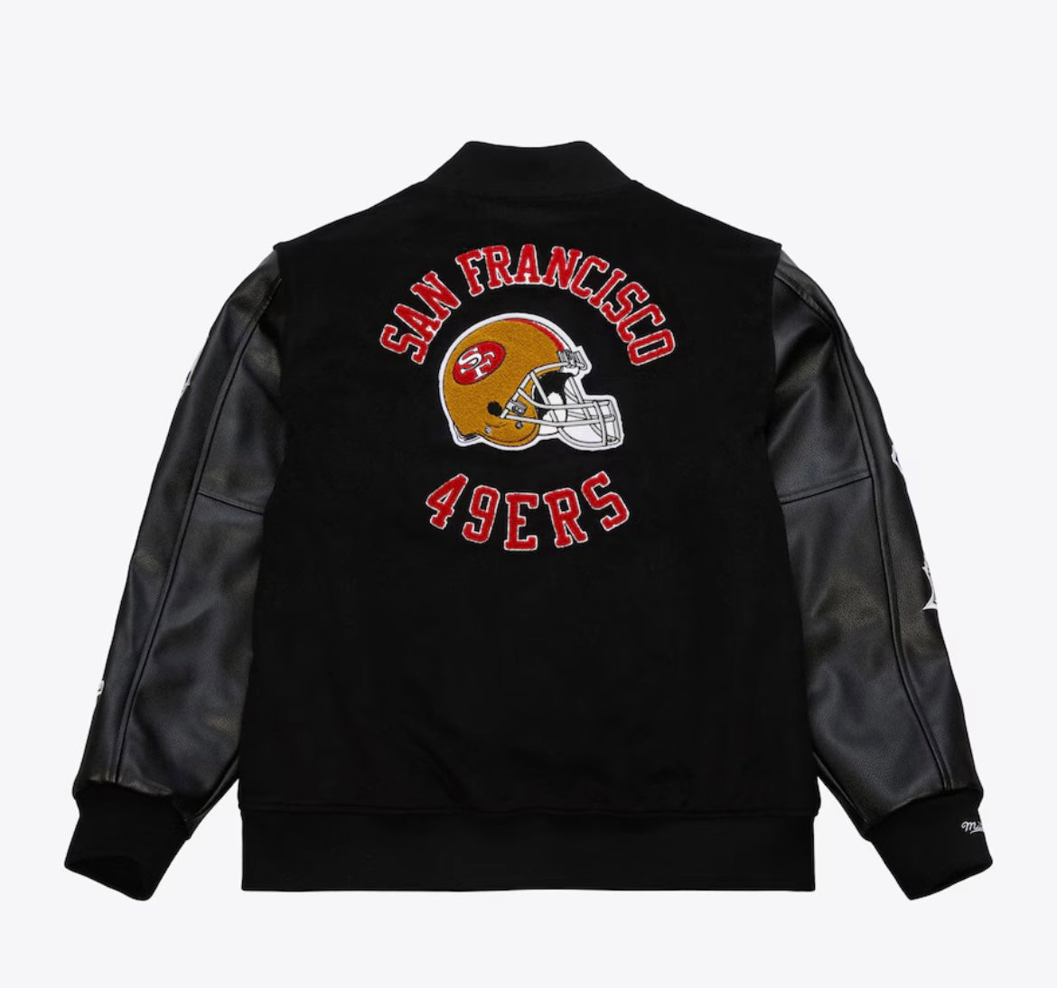 San Francisco 49ers Mitchell & Ness Black Out Varsity Jacket