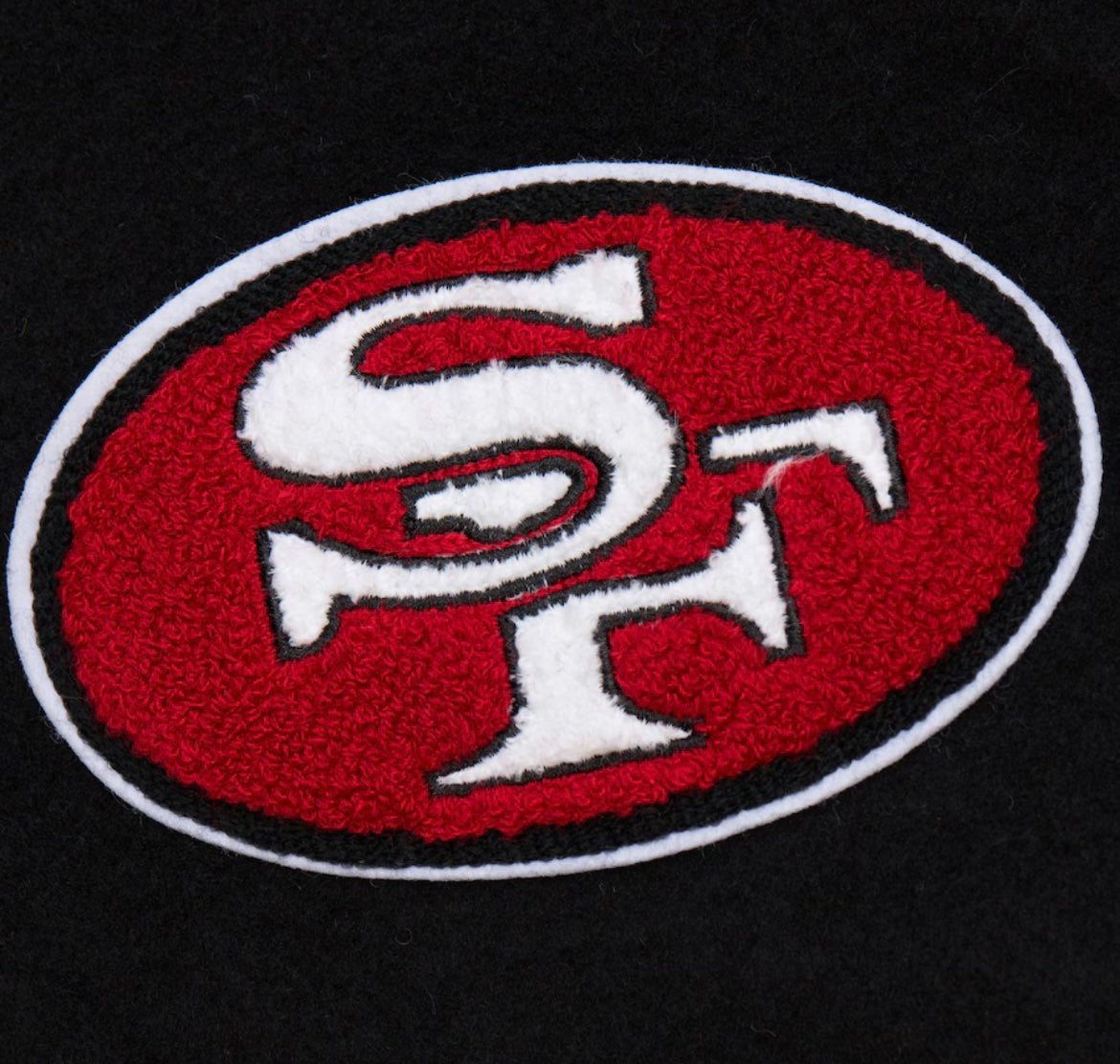 San Francisco 49ers Mitchell & Ness Black Out Varsity Jacket