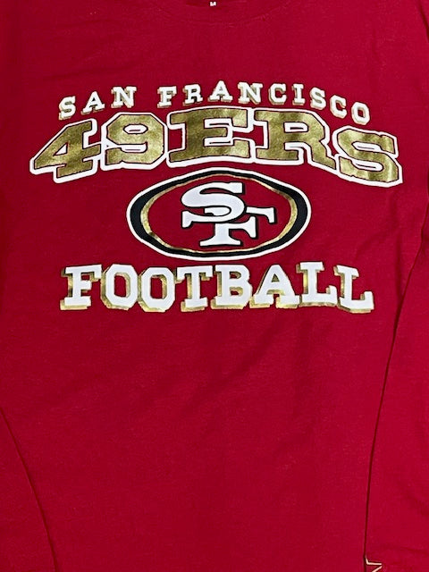San Francisco 49ers Starter Hand Off Long Sleeve T-Shirt - Red