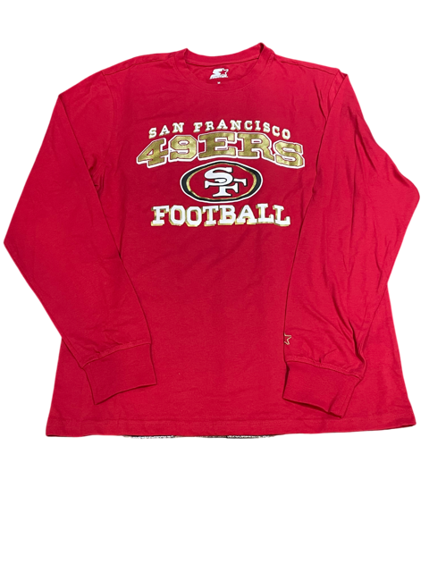 San Francisco 49ers Starter Hand Off Long Sleeve T-Shirt - Red