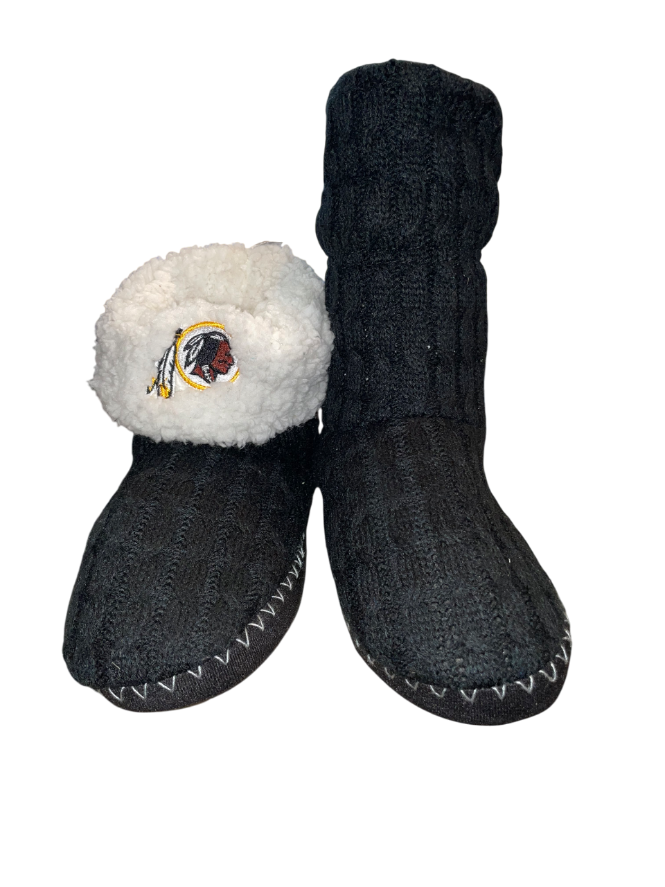 Washington Redskins Women's Fold Over Knit Cable Boots