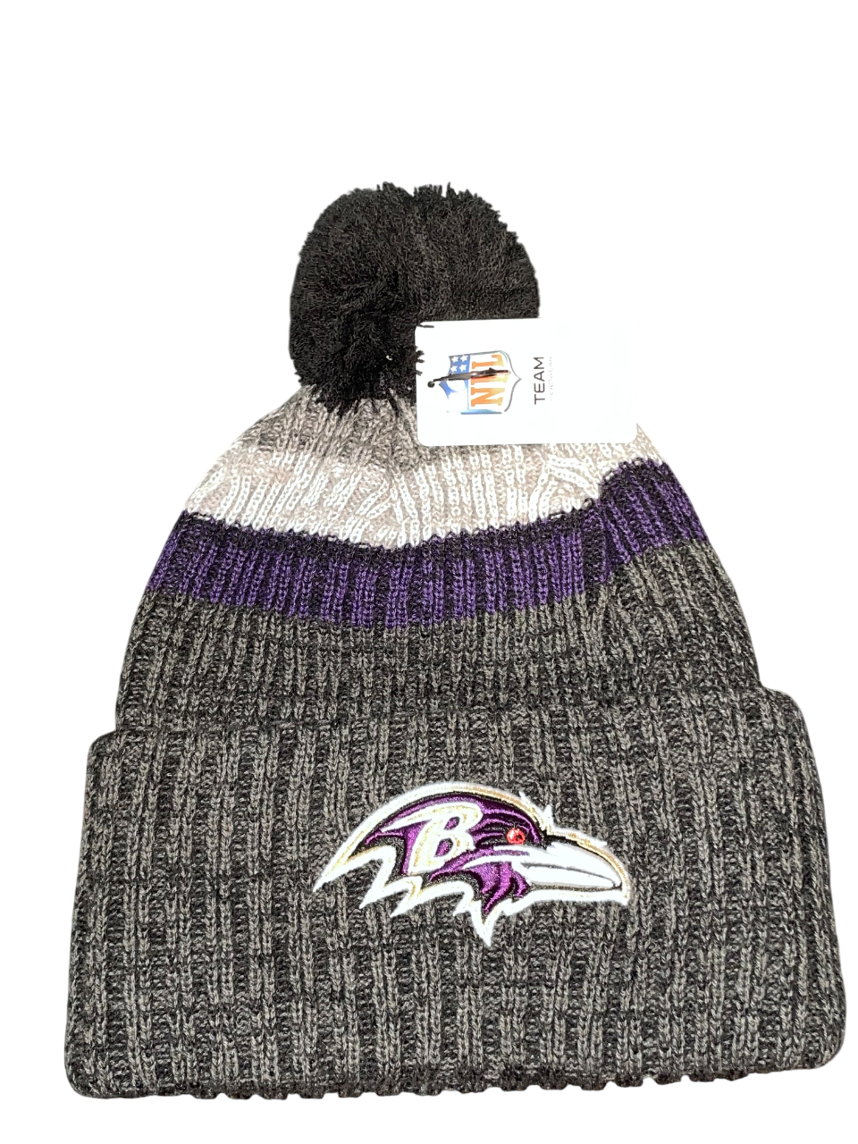 Baltimore Ravens Gray Play Action Cuffed Knit Hat