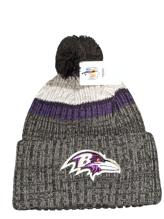 Baltimore Ravens Gray Play Action Cuffed Knit Hat