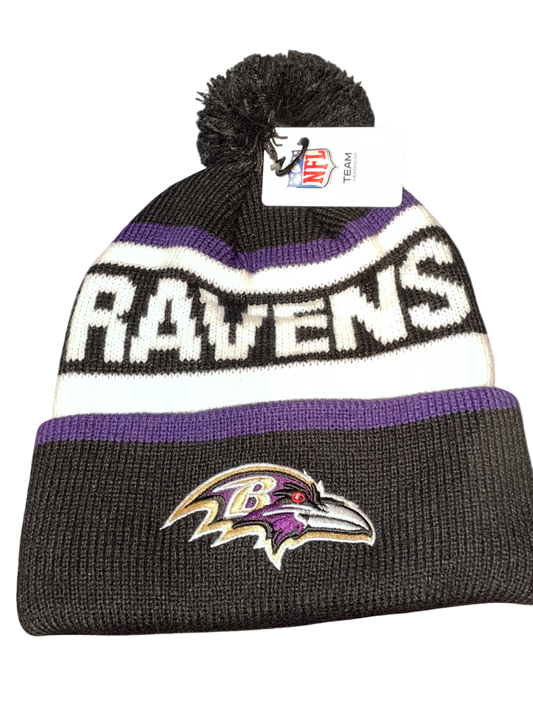 Baltimore Ravens Black Spirited Cuffed Knit Hat