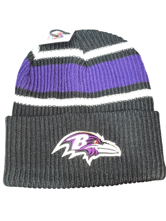 Baltimore Ravens Black Punt Cuffed Knit Hat