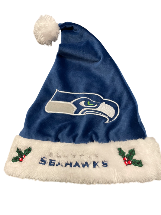 Seattle Seahawks FOCO Navy Santa Hat
