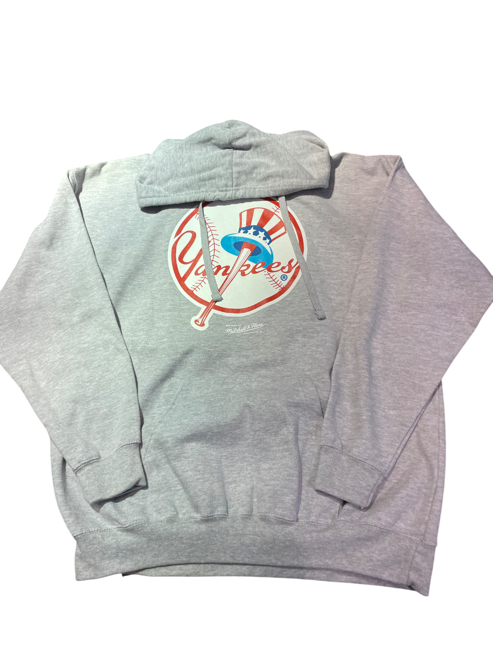 New York Yankees Mitchell & Ness Heather Gray Vintage Hoodie