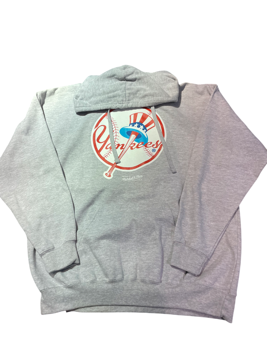 New York Yankees Mitchell & Ness Heather Gray Vintage Hoodie
