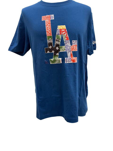 Los Angeles Dodgers New Era Paisley T-shirt- Blue