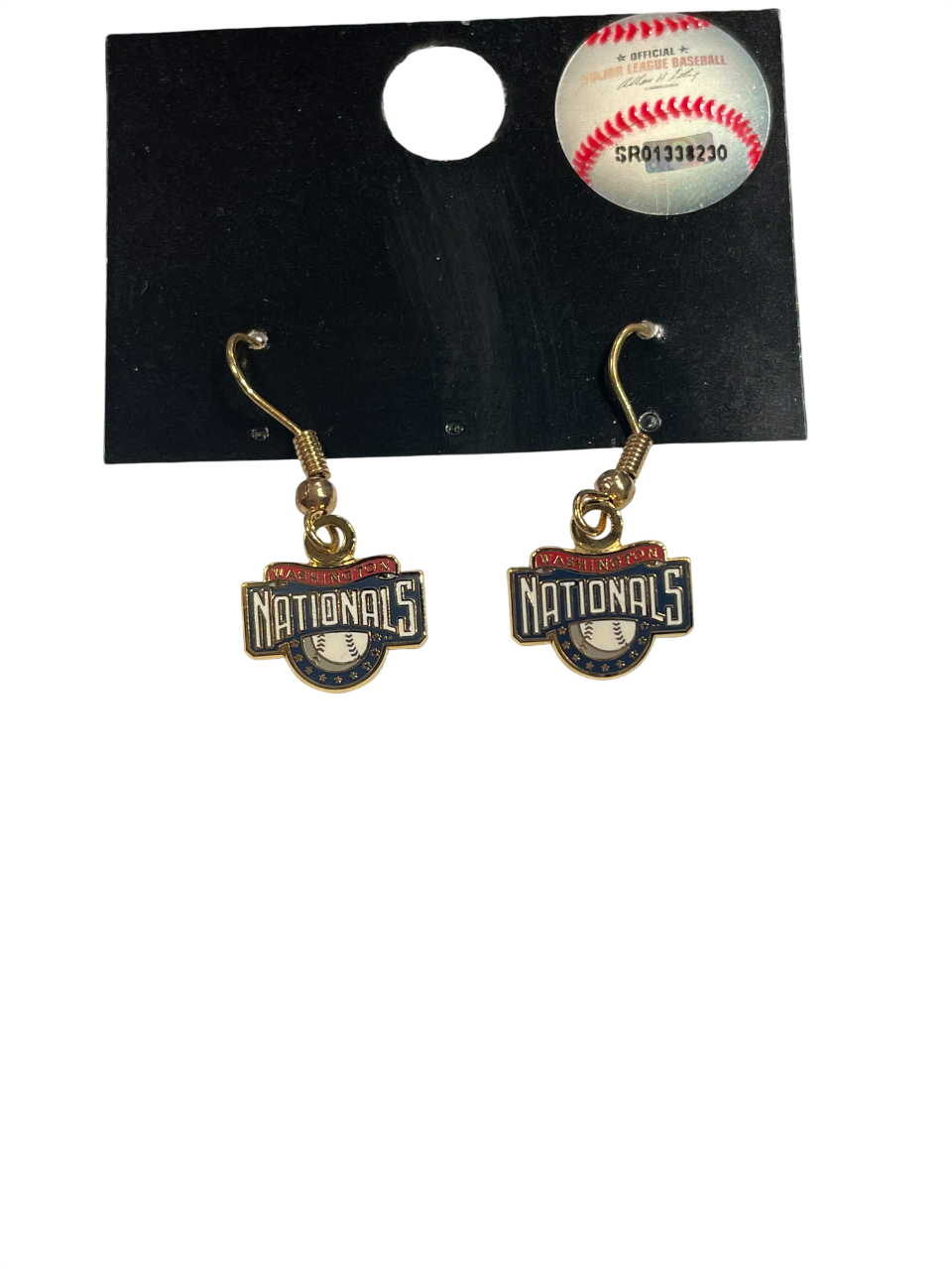 Washington Nationals Wincraft Peter David Gold Collection J-Hook Earring