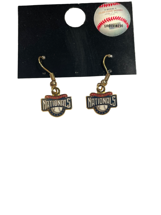 Washington Nationals Wincraft Peter David Gold Collection J-Hook Earring