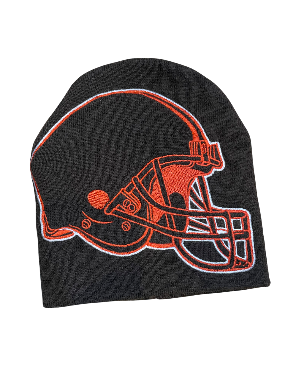 Cleveland Browns Large Logo Knit Hat- Brown