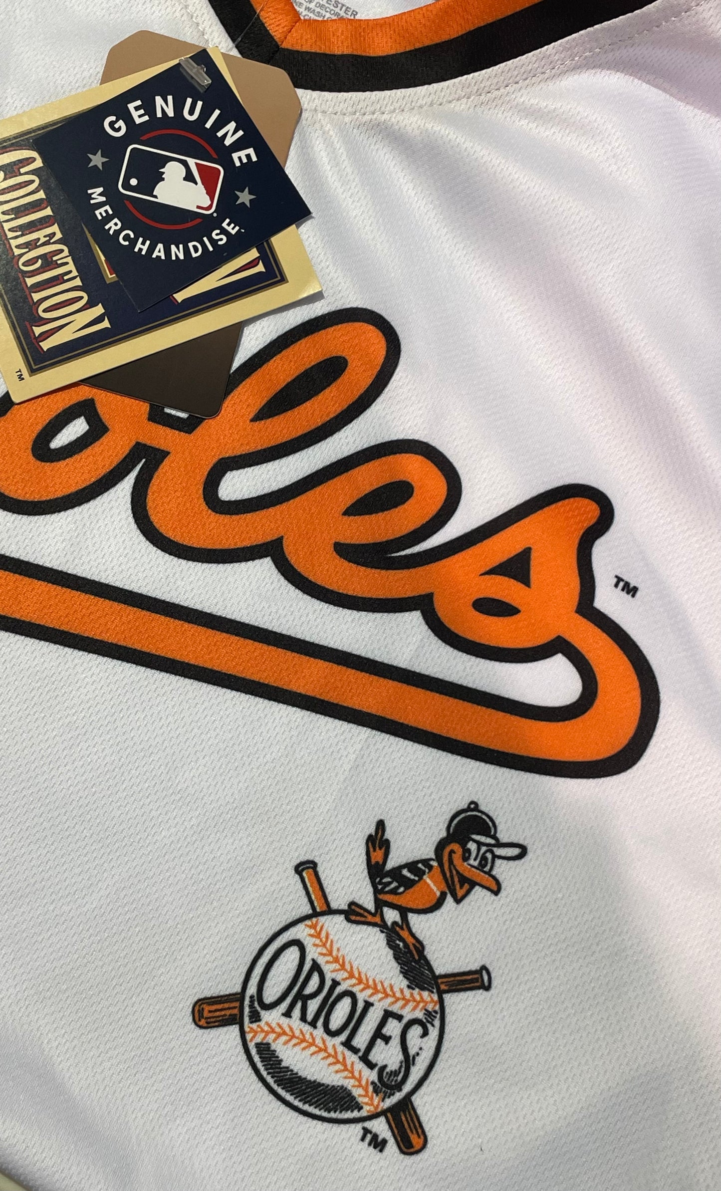 Baltimore Orioles Dynasty Sublimated Wordmark V-neck Shirt-White