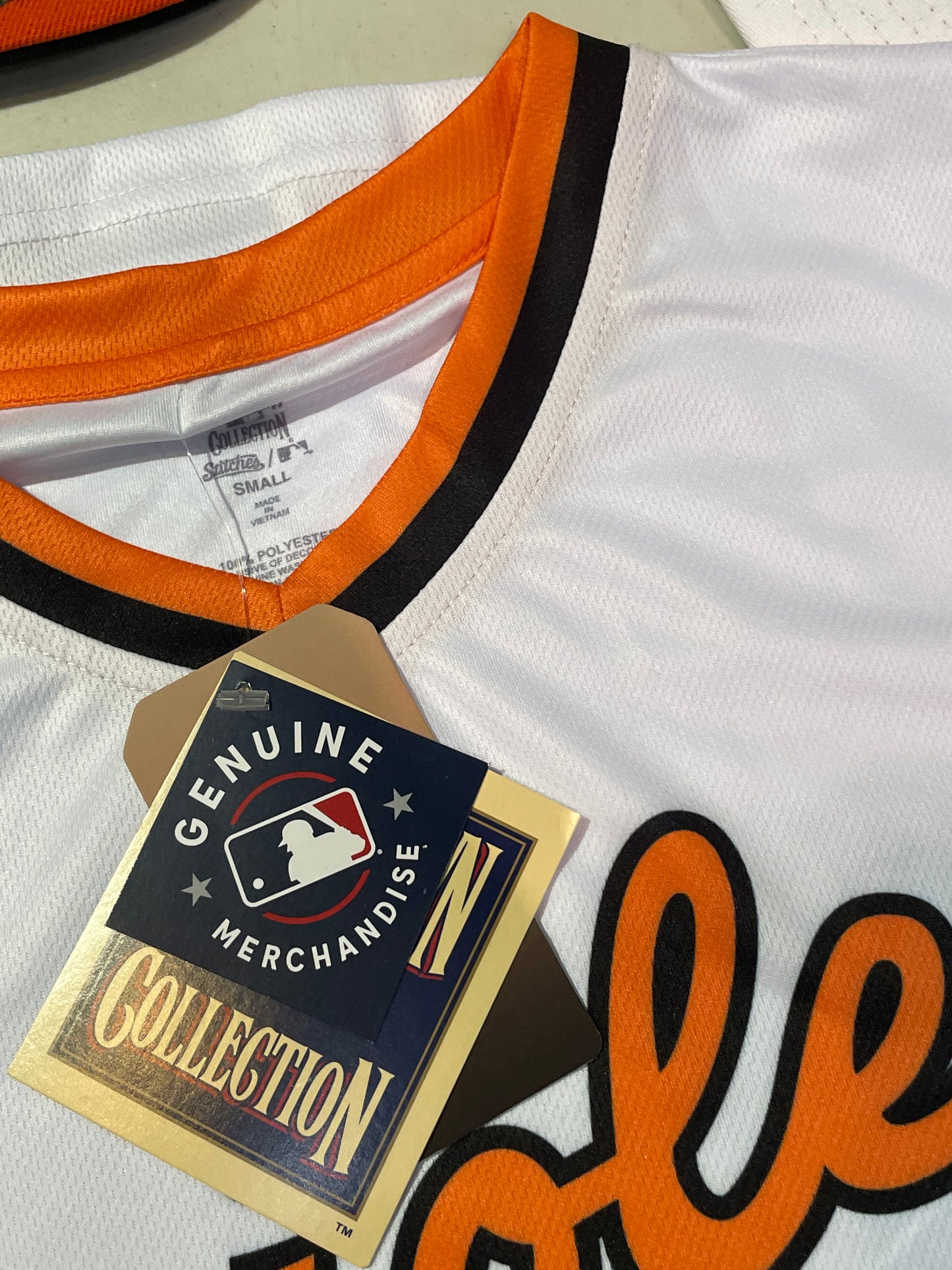 Baltimore Orioles Dynasty Sublimated Wordmark V-neck Shirt-White