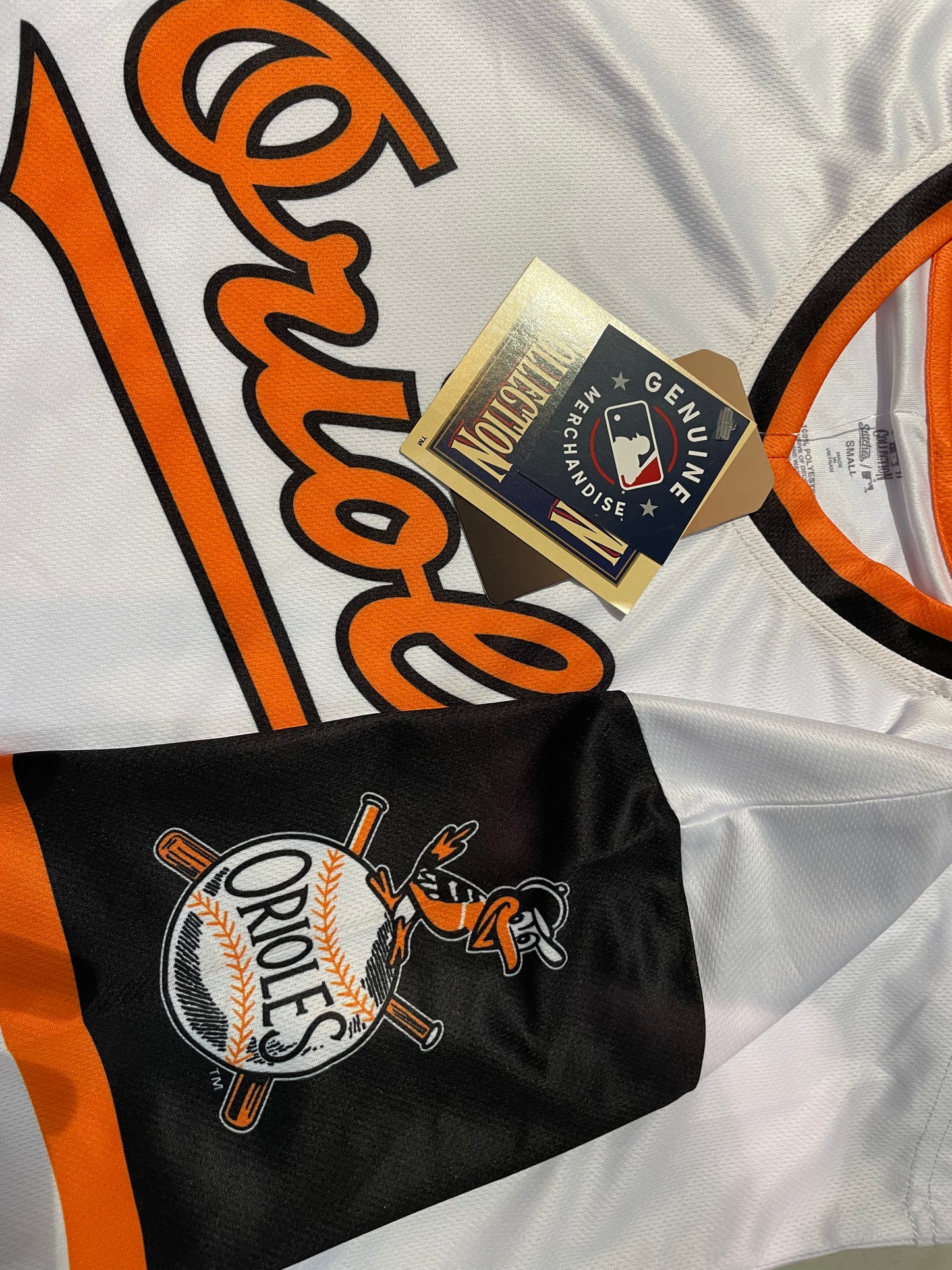 Baltimore Orioles Dynasty Sublimated Wordmark V-neck Shirt-White