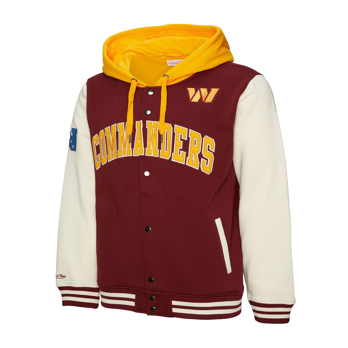 Washington Commanders Mitchell & Ness Courtside Fleece Button Up Jacket